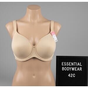Essential Bodywear 42C Bra Abbie Underwire Beige Nude NWT 6111 New